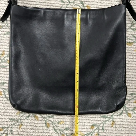 Vintage Coach MSD 9406 Genuine Leather Black Slim Shoulder Bag pristine - Picture 3 of 12
